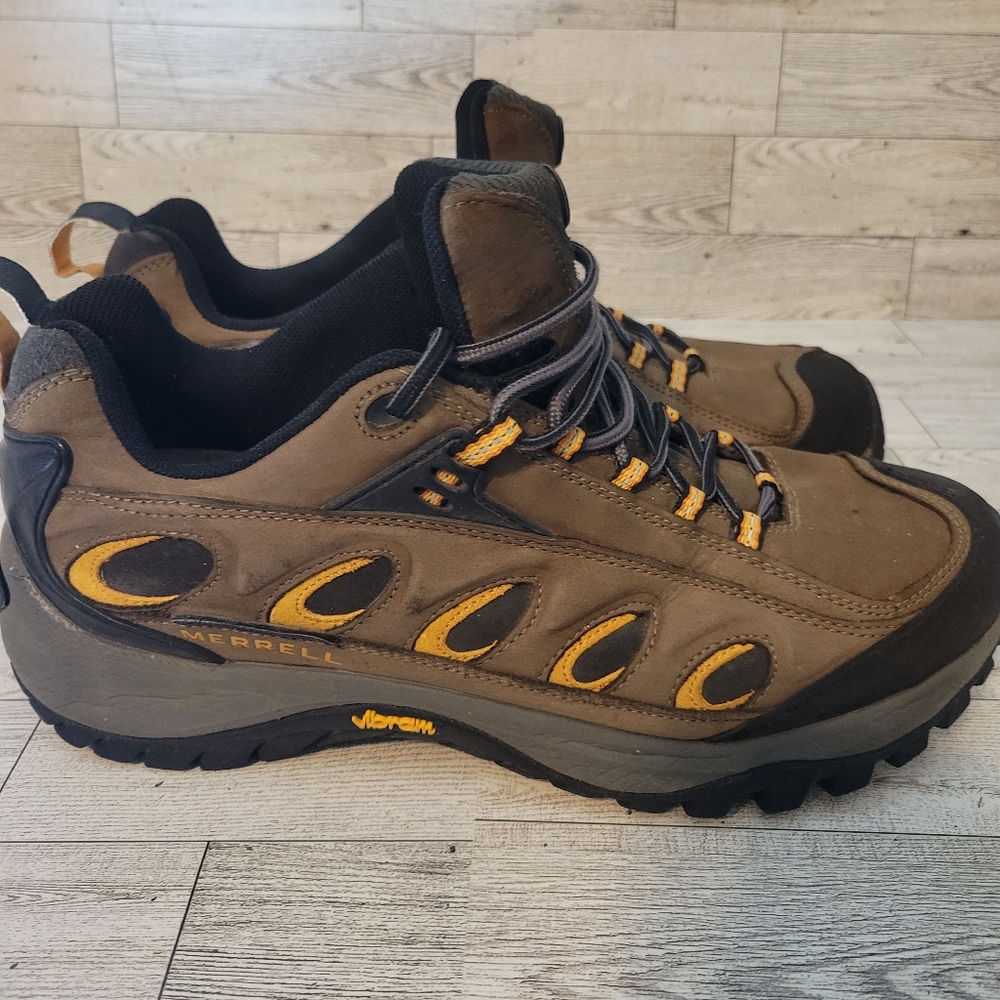 Sold  Merrell Mens Homme Footwear Vibram Sole Shoes Sneakers Brown Size 10.5 - Picture 5 of 10